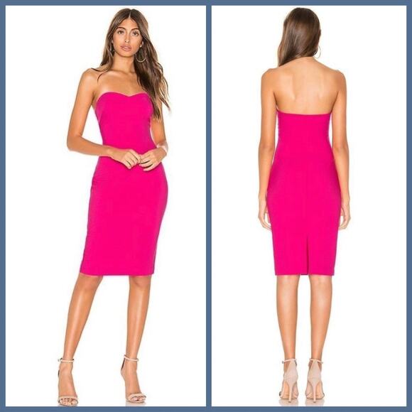 Likely Laurens Fuchsia Pink Strapless Cocktail Dress Size 2 - Picture 1 of 11
